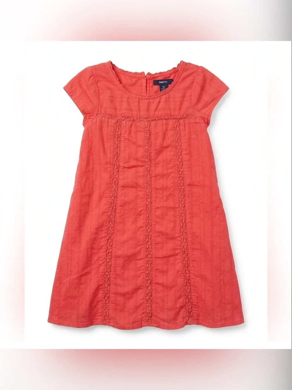 GAP Kids Cotton dress with crochet Lace detail Girls XS